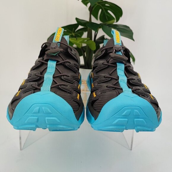 Hoka One One Woman’s Hopara Gray & Blue Strap Sandals Size 8.5 - Picture 2 of 8